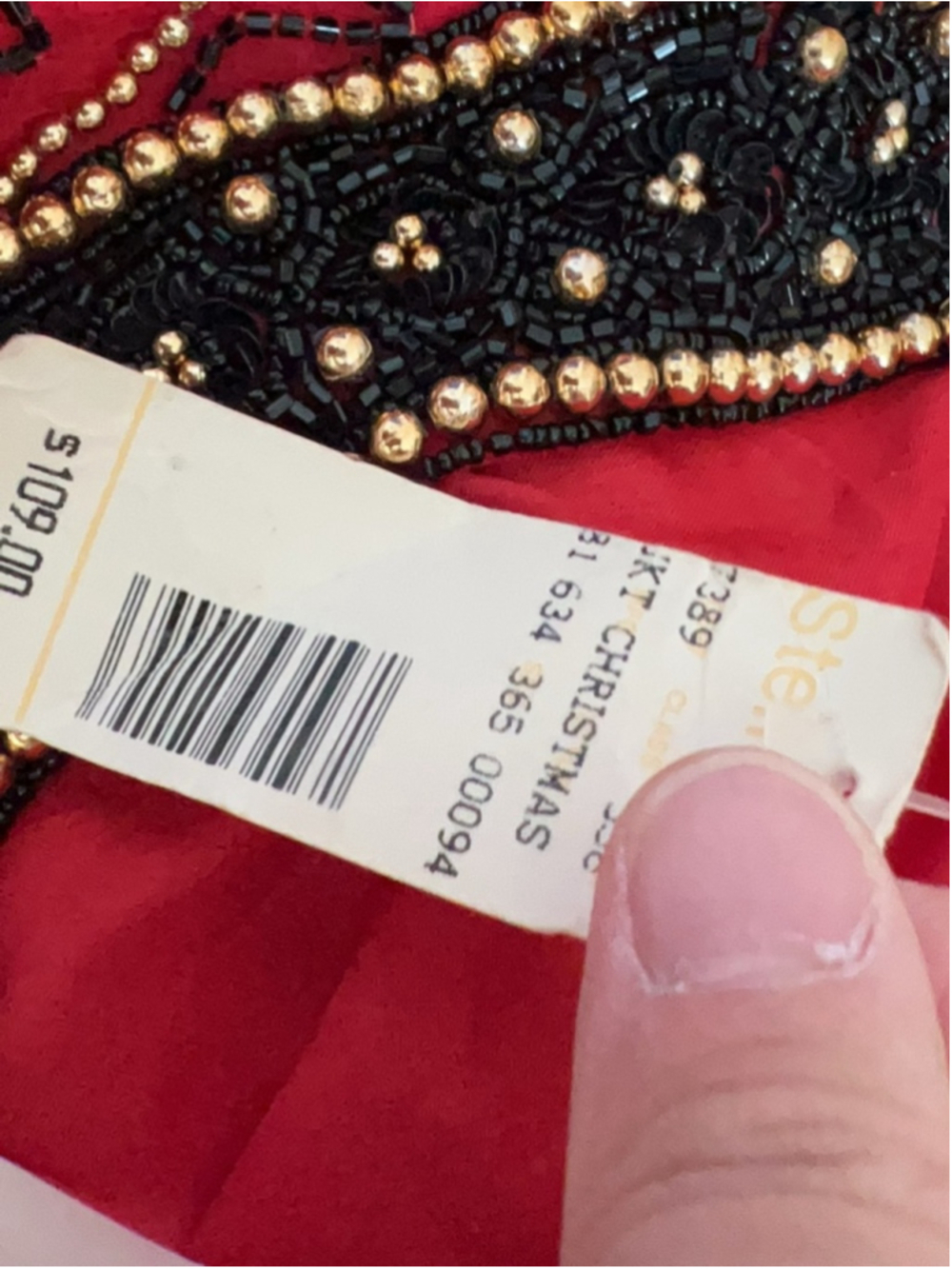 Vintage Lawrence Kazar Red Beaded Jacket Gold Embellished Evening Bolero XL - Picture 7 of 14